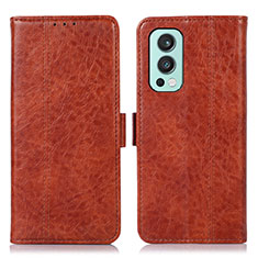 Funda de Cuero Cartera con Soporte Carcasa N03P para OnePlus Nord 2 5G Marron