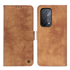 Funda de Cuero Cartera con Soporte Carcasa N03P para Oppo A93 5G Marron