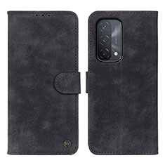 Funda de Cuero Cartera con Soporte Carcasa N03P para Oppo A93 5G Negro