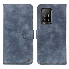 Funda de Cuero Cartera con Soporte Carcasa N03P para Oppo A94 5G Azul