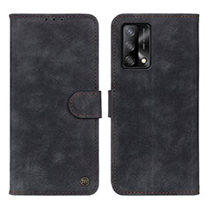 Funda de Cuero Cartera con Soporte Carcasa N03P para Oppo A95 4G Negro