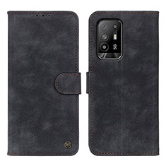 Funda de Cuero Cartera con Soporte Carcasa N03P para Oppo A95 5G Negro