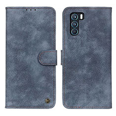 Funda de Cuero Cartera con Soporte Carcasa N03P para Oppo K9 Pro 5G Azul