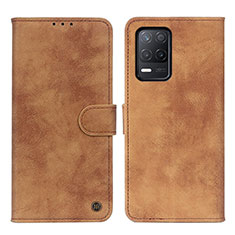 Funda de Cuero Cartera con Soporte Carcasa N03P para Realme 9 5G India Marron