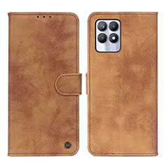 Funda de Cuero Cartera con Soporte Carcasa N03P para Realme Narzo 50 4G Marron