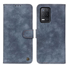 Funda de Cuero Cartera con Soporte Carcasa N03P para Realme Q3i 5G Azul