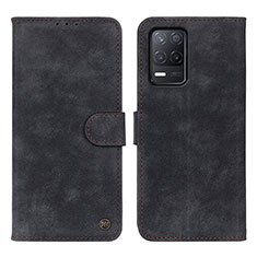 Funda de Cuero Cartera con Soporte Carcasa N03P para Realme Q3i 5G Negro