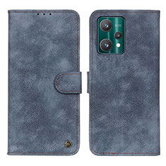 Funda de Cuero Cartera con Soporte Carcasa N03P para Realme Q5 5G Azul