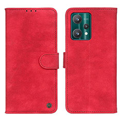 Funda de Cuero Cartera con Soporte Carcasa N03P para Realme Q5 5G Rojo