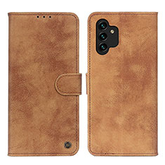 Funda de Cuero Cartera con Soporte Carcasa N03P para Samsung Galaxy A13 4G Marron