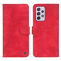 Funda de Cuero Cartera con Soporte Carcasa N03P para Samsung Galaxy A73 5G Rojo