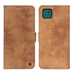 Funda de Cuero Cartera con Soporte Carcasa N03P para Samsung Galaxy F42 5G Marron