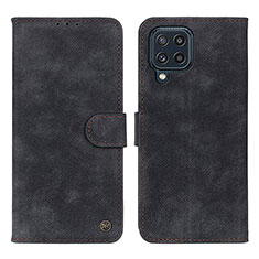 Funda de Cuero Cartera con Soporte Carcasa N03P para Samsung Galaxy M32 4G Negro