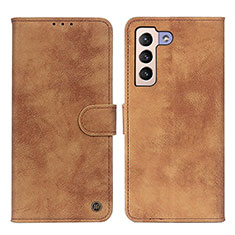 Funda de Cuero Cartera con Soporte Carcasa N03P para Samsung Galaxy S22 5G Marron