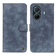 Funda de Cuero Cartera con Soporte Carcasa N03P para Vivo iQOO Z6 Pro 5G Azul