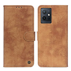 Funda de Cuero Cartera con Soporte Carcasa N03P para Vivo Y55s 5G Marron