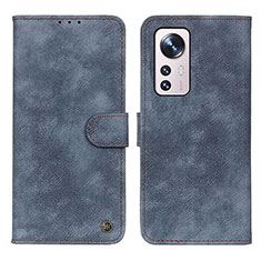 Funda de Cuero Cartera con Soporte Carcasa N03P para Xiaomi Mi 12 5G Azul