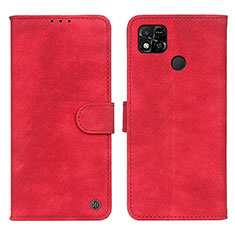 Funda de Cuero Cartera con Soporte Carcasa N03P para Xiaomi POCO C3 Rojo