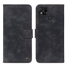 Funda de Cuero Cartera con Soporte Carcasa N03P para Xiaomi POCO C31 Negro