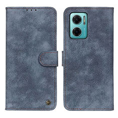 Funda de Cuero Cartera con Soporte Carcasa N03P para Xiaomi Redmi 10 5G Azul