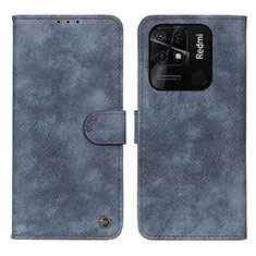 Funda de Cuero Cartera con Soporte Carcasa N03P para Xiaomi Redmi 10 Power Azul