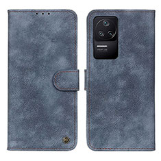 Funda de Cuero Cartera con Soporte Carcasa N03P para Xiaomi Redmi K40S 5G Azul