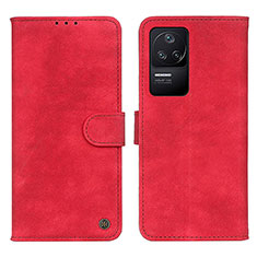 Funda de Cuero Cartera con Soporte Carcasa N03P para Xiaomi Redmi K40S 5G Rojo