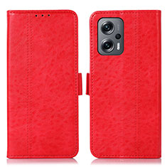 Funda de Cuero Cartera con Soporte Carcasa N03P para Xiaomi Redmi Note 12 Turbo 5G Rojo