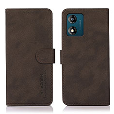 Funda de Cuero Cartera con Soporte Carcasa N04P para Motorola Moto E13 Marron