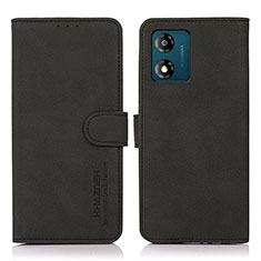 Funda de Cuero Cartera con Soporte Carcasa N04P para Motorola Moto E13 Negro