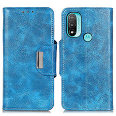 Funda de Cuero Cartera con Soporte Carcasa N04P para Motorola Moto E20 Azul Cielo