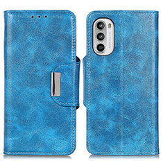 Funda de Cuero Cartera con Soporte Carcasa N04P para Motorola Moto Edge (2022) 5G Azul Cielo