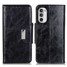 Funda de Cuero Cartera con Soporte Carcasa N04P para Motorola Moto Edge (2022) 5G Negro