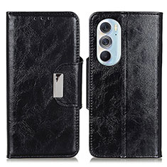 Funda de Cuero Cartera con Soporte Carcasa N04P para Motorola Moto Edge 30 Pro 5G Negro