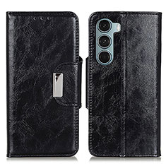 Funda de Cuero Cartera con Soporte Carcasa N04P para Motorola Moto Edge S30 5G Negro