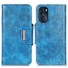 Funda de Cuero Cartera con Soporte Carcasa N04P para Motorola Moto G 5G (2022) Azul Cielo