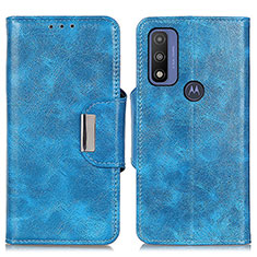 Funda de Cuero Cartera con Soporte Carcasa N04P para Motorola Moto G Pure Azul Cielo