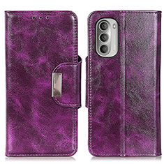 Funda de Cuero Cartera con Soporte Carcasa N04P para Motorola Moto G Stylus (2022) 4G Morado