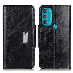 Funda de Cuero Cartera con Soporte Carcasa N04P para Motorola Moto G71 5G Negro