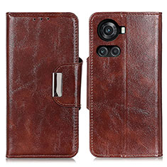 Funda de Cuero Cartera con Soporte Carcasa N04P para OnePlus 10R 5G Marron