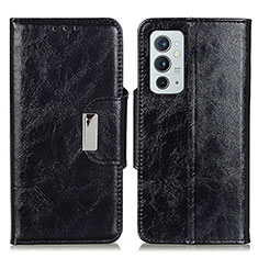 Funda de Cuero Cartera con Soporte Carcasa N04P para OnePlus 9RT 5G Negro