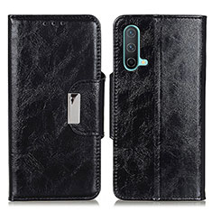 Funda de Cuero Cartera con Soporte Carcasa N04P para OnePlus Nord CE 5G Negro