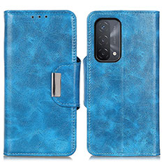 Funda de Cuero Cartera con Soporte Carcasa N04P para Oppo A54 5G Azul Cielo