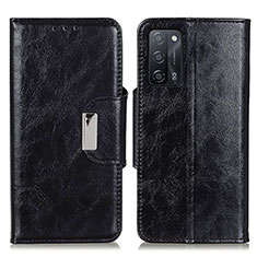 Funda de Cuero Cartera con Soporte Carcasa N04P para Oppo A56 5G Negro