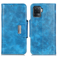 Funda de Cuero Cartera con Soporte Carcasa N04P para Oppo A94 4G Azul Cielo