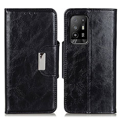 Funda de Cuero Cartera con Soporte Carcasa N04P para Oppo A95 5G Negro