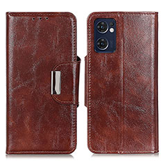 Funda de Cuero Cartera con Soporte Carcasa N04P para Oppo Find X5 Lite 5G Marron