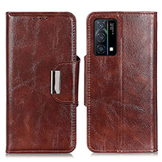 Funda de Cuero Cartera con Soporte Carcasa N04P para Oppo K9 5G Marron