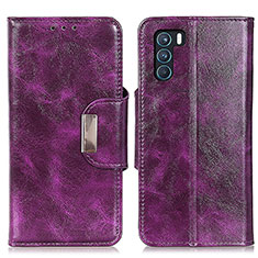 Funda de Cuero Cartera con Soporte Carcasa N04P para Oppo K9 Pro 5G Morado