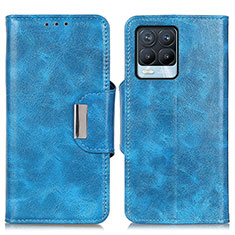 Funda de Cuero Cartera con Soporte Carcasa N04P para Realme 8 4G Azul Cielo